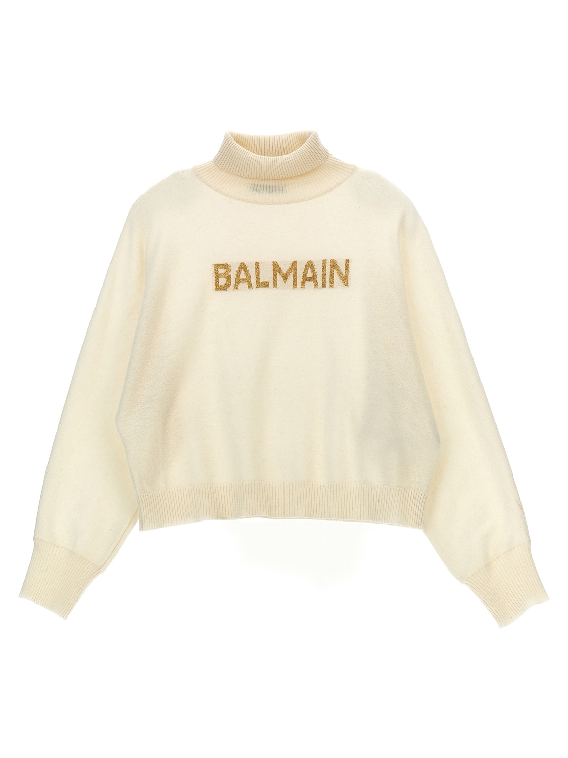 Свитер с блестящим логотипом Balmain Kids, белый
Свитер с блестящим логотипом Balmain Kids, белый