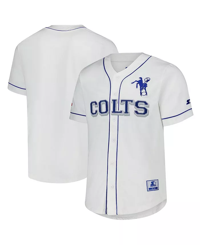 Мужская белая бейсбольная джерси Indianapolis Colts Relay Vintage на пуговицах Starter
Мужская белая бейсбольная джерси Indianapolis Colts Relay Vintage на пуговицах Starter