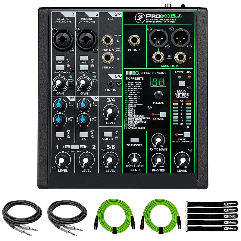 Микшер Mackie Mackie ProFX6v3 6 Channel USB Effects Live Stream Audio Recording Mixer w Cables
Микшер Mackie Mackie ProFX6v3 6 Channel USB Effects Live Stream Audio Recording Mixer w Cables