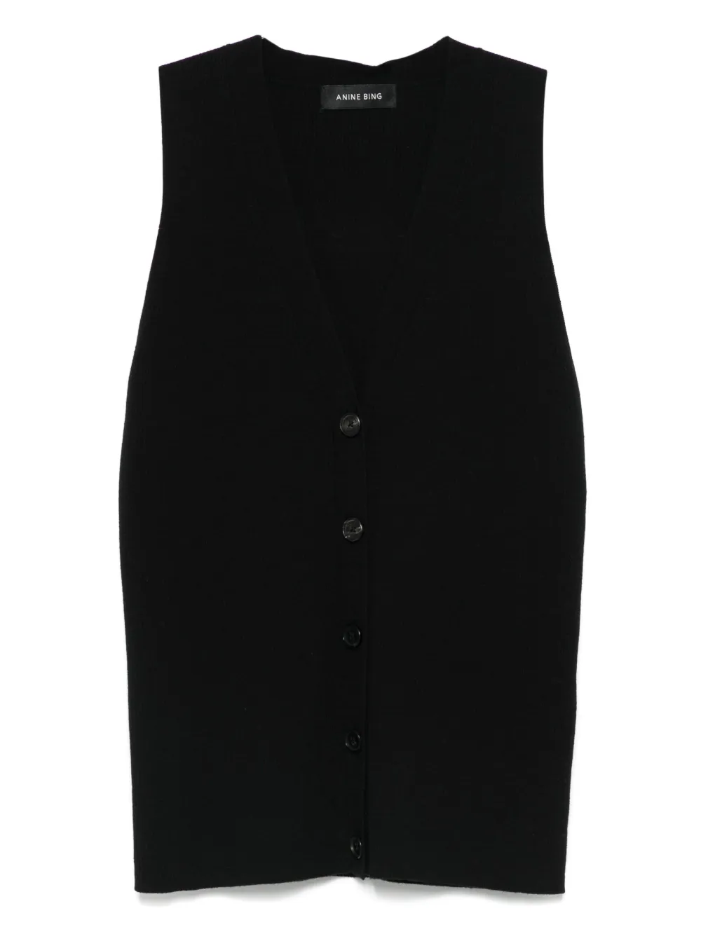 Жилет из смесового шелка ANINE BING, черный
Жилет из смесового шелка ANINE BING, черный