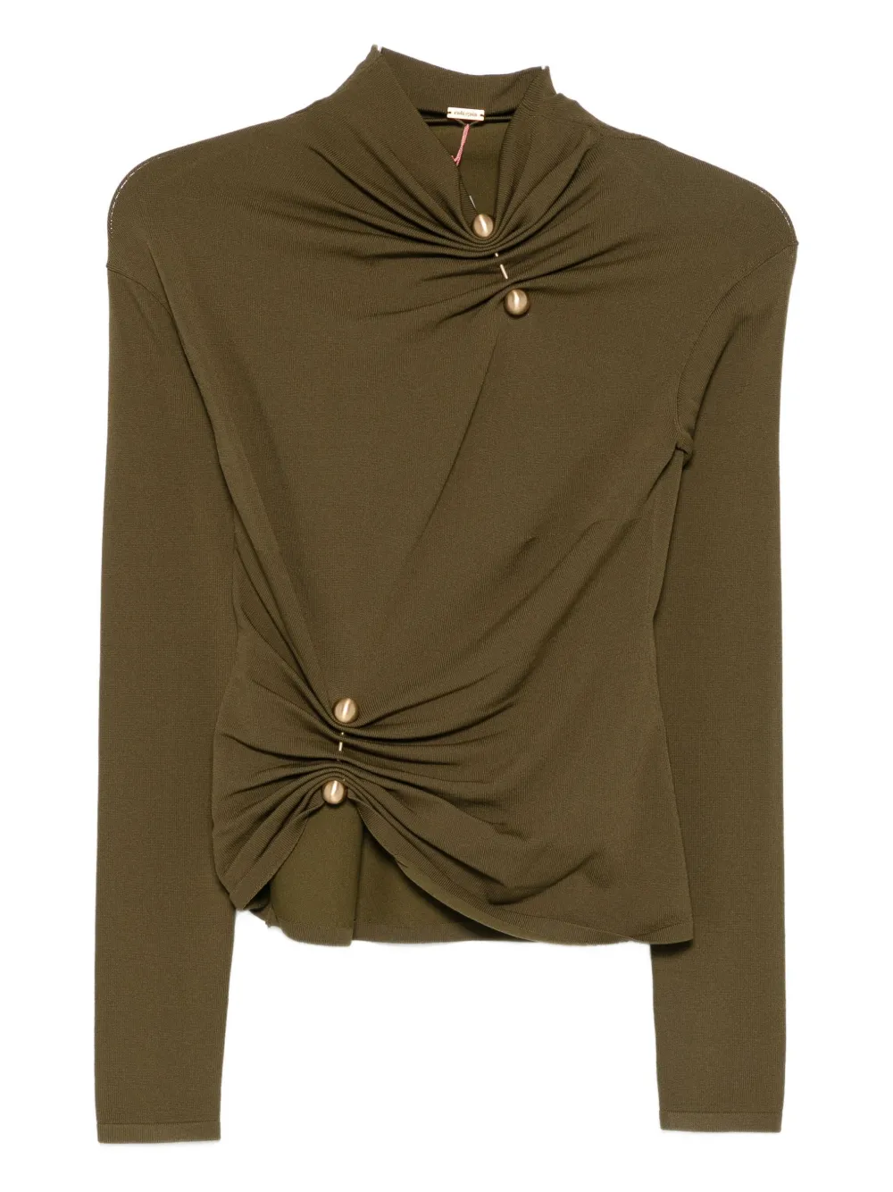 Драпированный топ с пуговицами Cult Gaia, зеленый
Драпированный топ с пуговицами Cult Gaia, зеленый