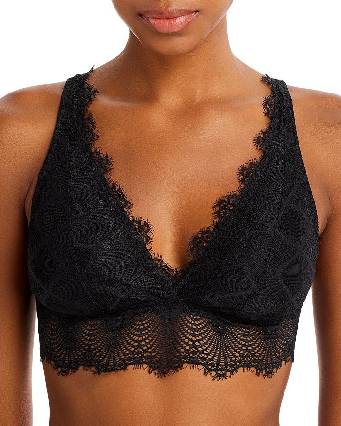 Кружевной бюстгальтер без косточек Cosabella Allure с глубоким вырезом, черный
Кружевной бюстгальтер без косточек Cosabella Allure с глубоким вырезом, черный