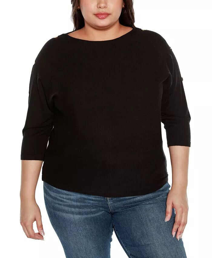 Свитер больших размеров с заклепками и рукавами «летучая мышь» Belldini, черный
Свитер больших размеров с заклепками и рукавами «летучая мышь» Belldini, черный