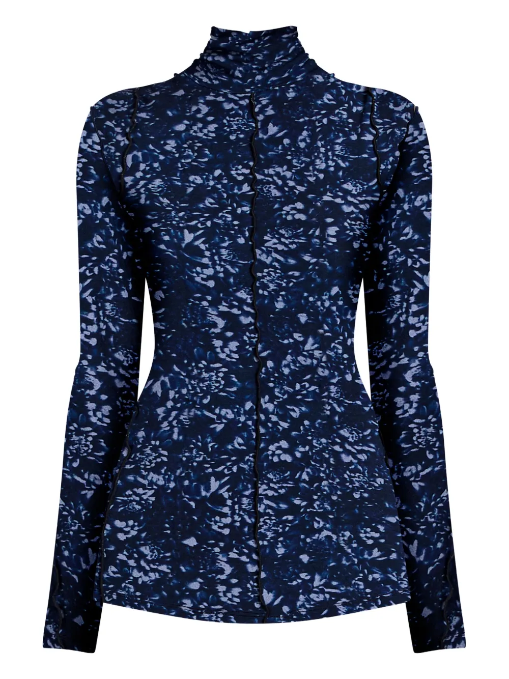 Топ высоким воротником с цветочным принтом Proenza Schouler White Label, синий
Топ высоким воротником с цветочным принтом Proenza Schouler White Label, синий
