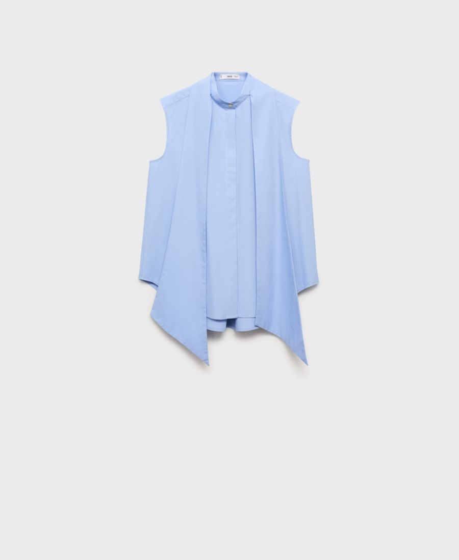 Женская блузка с завязками на шее MANGO, Blue
Женская блузка с завязками на шее MANGO, Blue