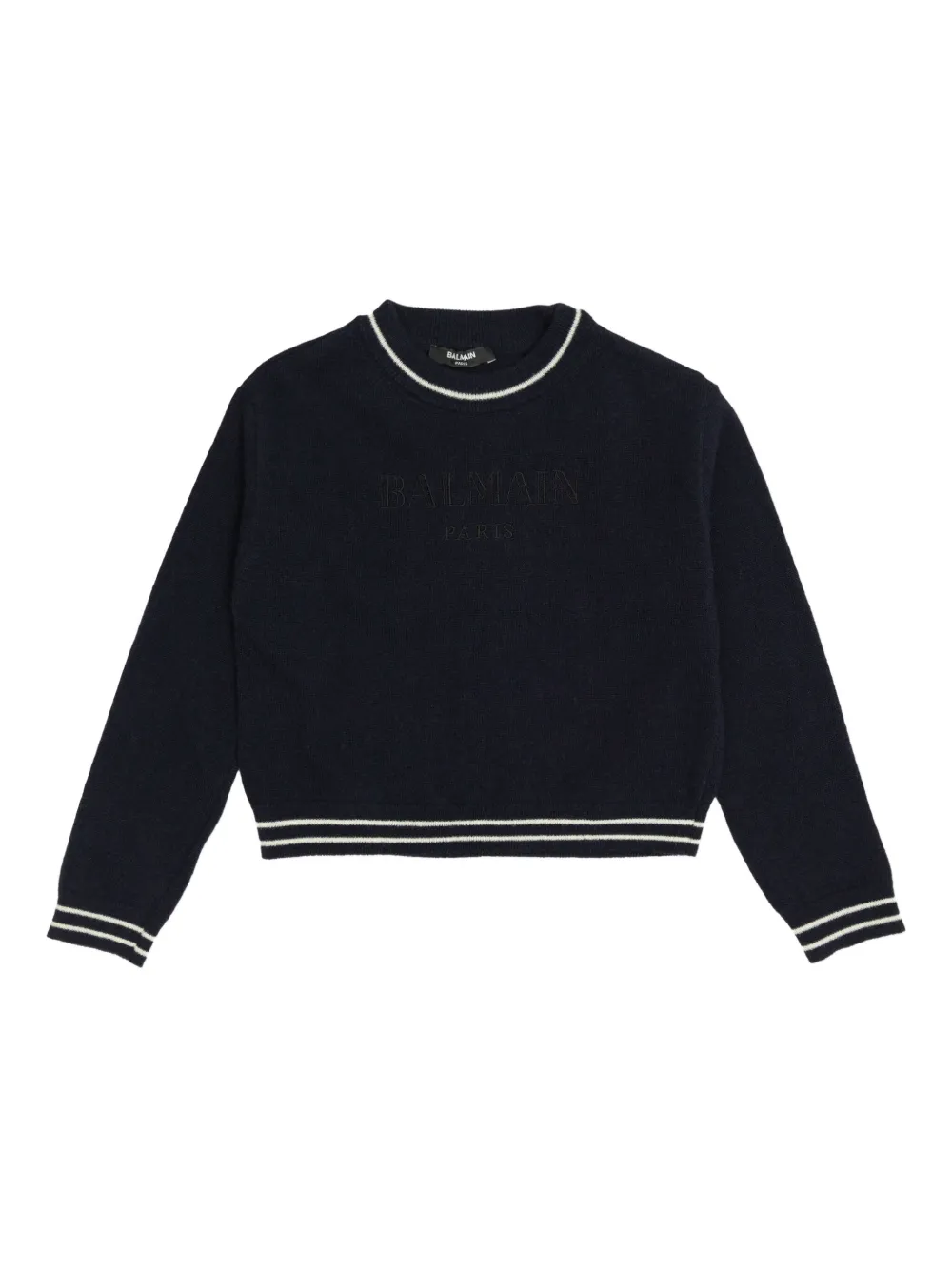 Укороченный свитер Balmain Kids, синий 
Укороченный свитер Balmain Kids, синий