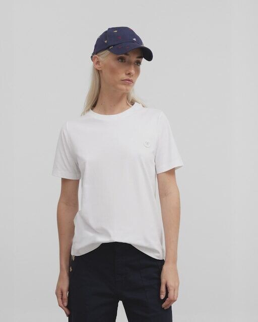 Женская однотонная футболка с короткими рукавами Silbon, белый 
Женская однотонная футболка с короткими рукавами Silbon, белый