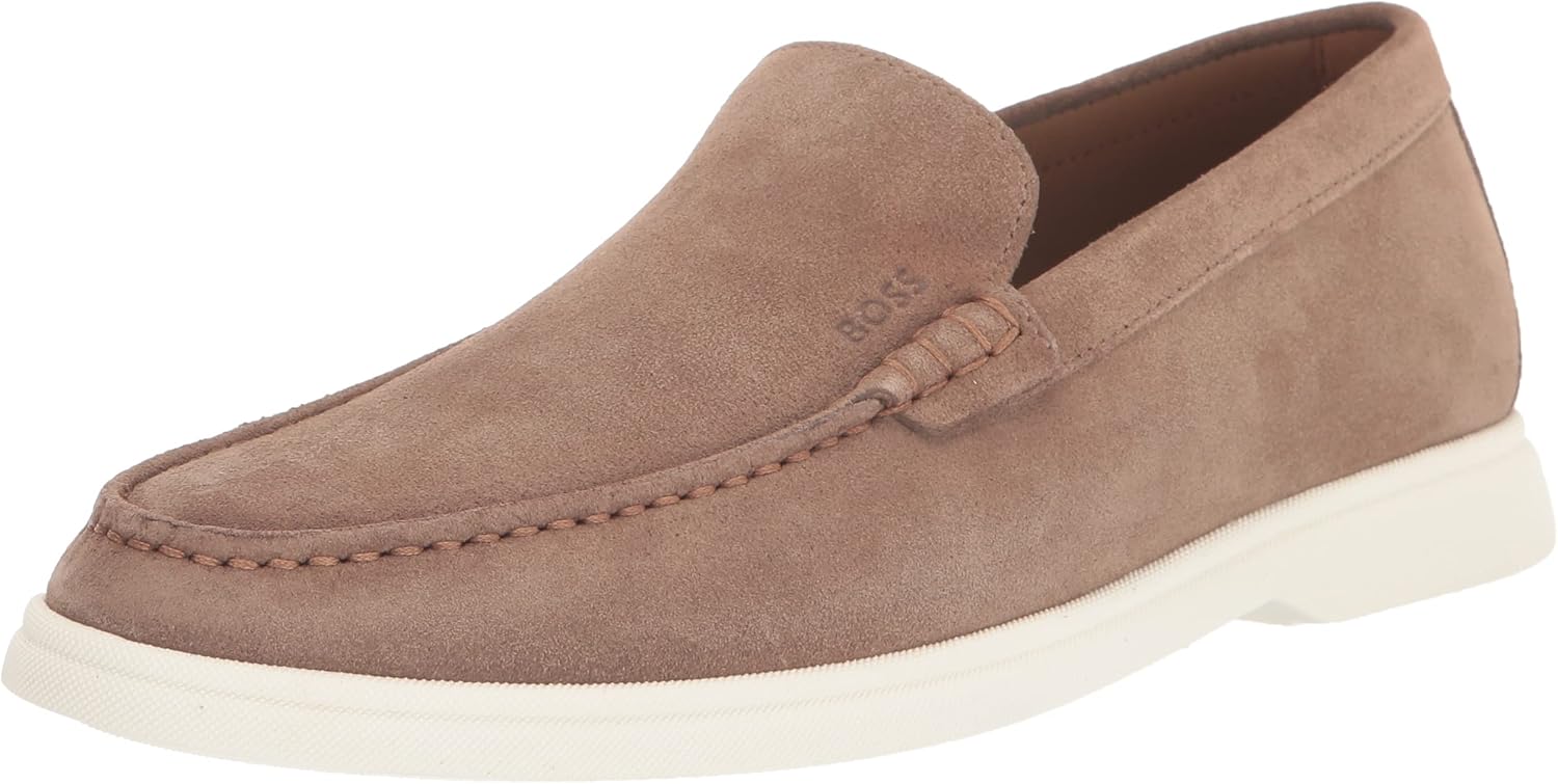 Мужские лоферы BOSS из замши с контрастной подошвой, бежевый
Мужские лоферы BOSS из замши с контрастной подошвой, бежевый