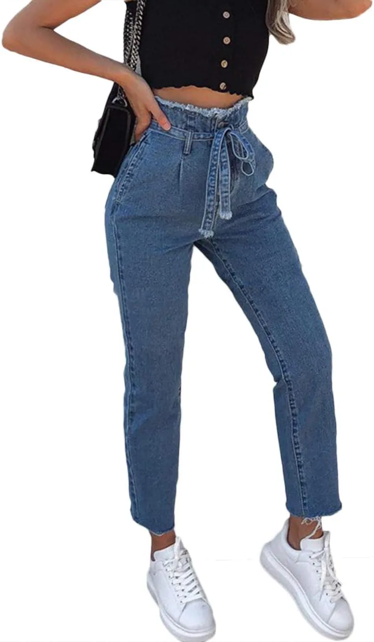 Sexyshine женские джинсы Casual с поясом и шнурком на высокой талии
Sexyshine женские джинсы Casual с поясом и шнурком на высокой талии