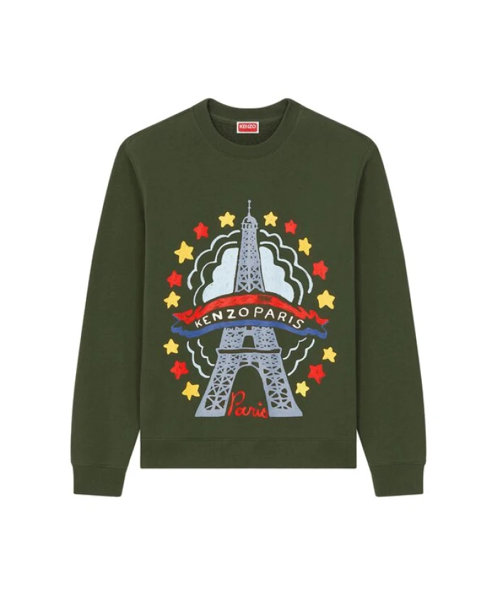 Нарисованный университетский свитер Kenzo, зеленый
Нарисованный университетский свитер Kenzo, зеленый