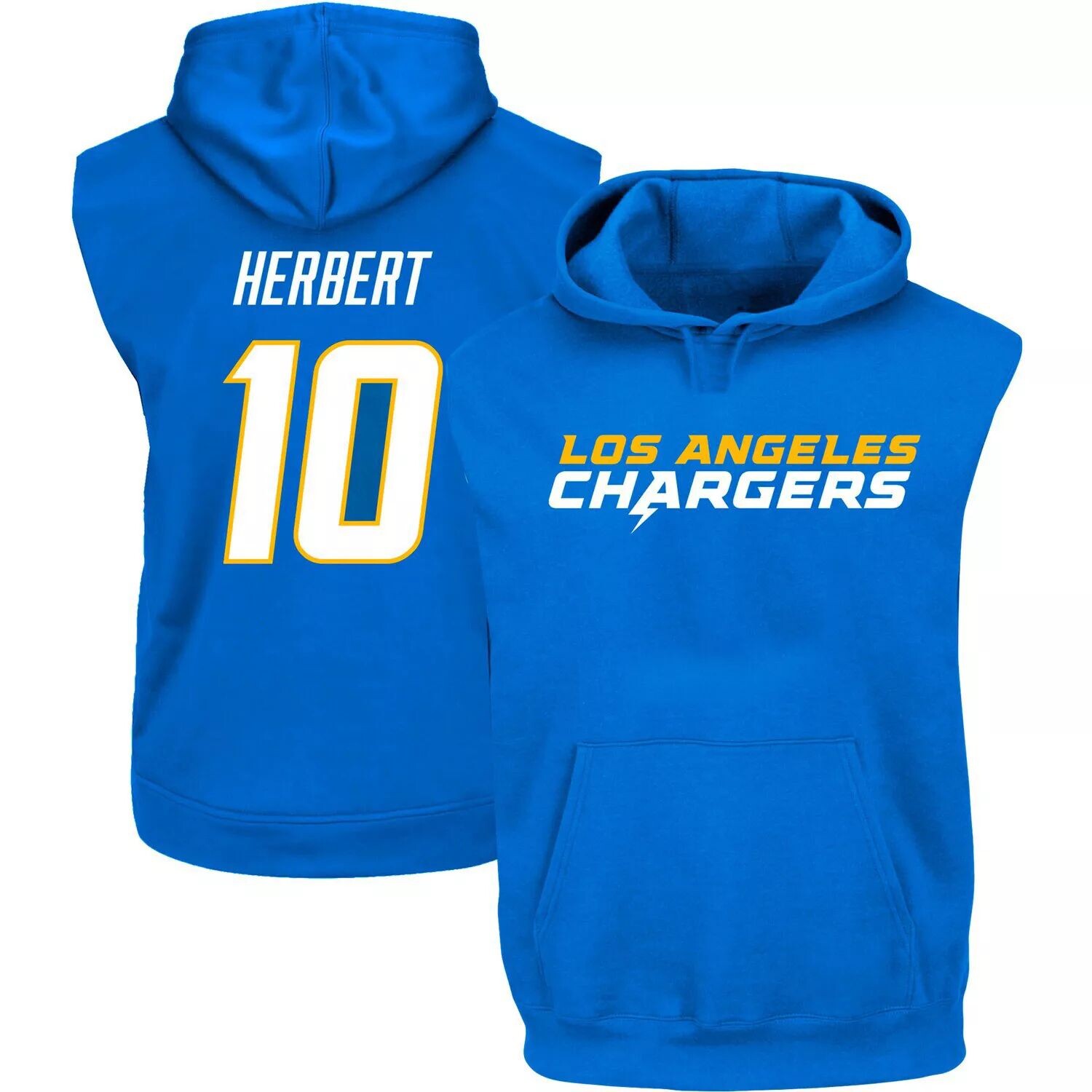 Мужской пуловер с капюшоном Justin Herbert Powder Blue Los Angeles Chargers Big & Tall Muscle
Мужской пуловер с капюшоном Justin Herbert Powder Blue Los Angeles Chargers Big & Tall Muscle