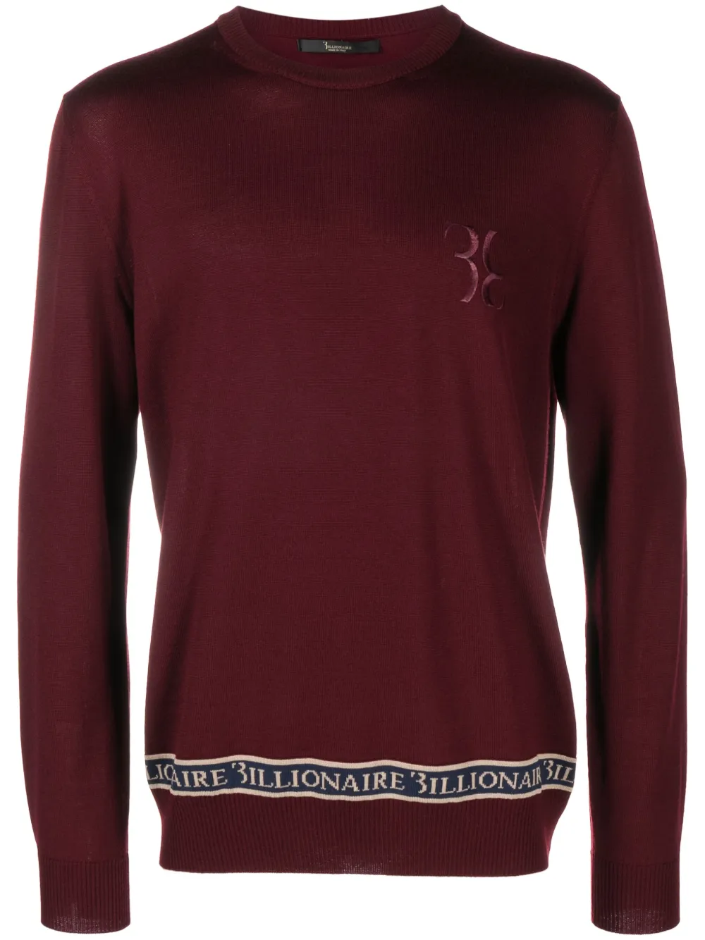 Джемпер с вышитым логотипом Billionaire, красный
Джемпер с вышитым логотипом Billionaire, красный