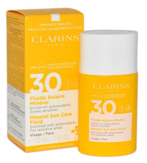 Минеральный солнцезащитный флюид для лица Spf30 30 мл Clarins
Минеральный солнцезащитный флюид для лица Spf30 30 мл Clarins