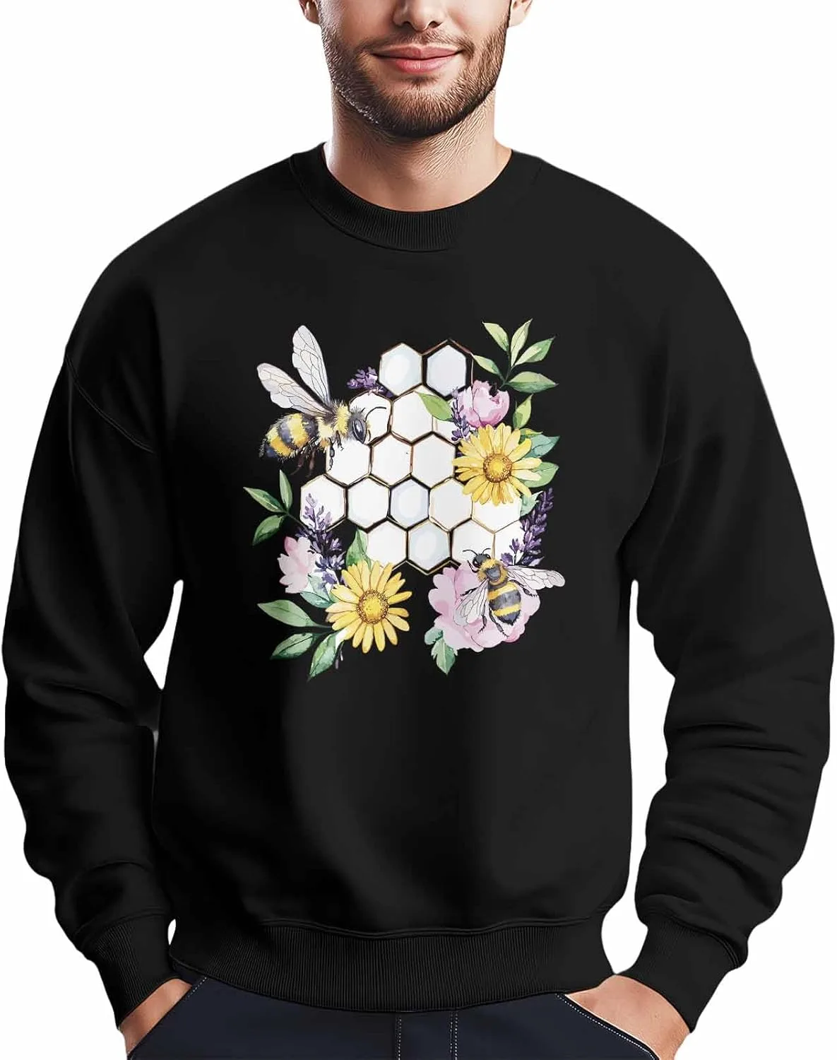 Мужской свитшот с принтом Bee Hive Flowers, лонгслив Winvebermior
Мужской свитшот с принтом Bee Hive Flowers, лонгслив Winvebermior