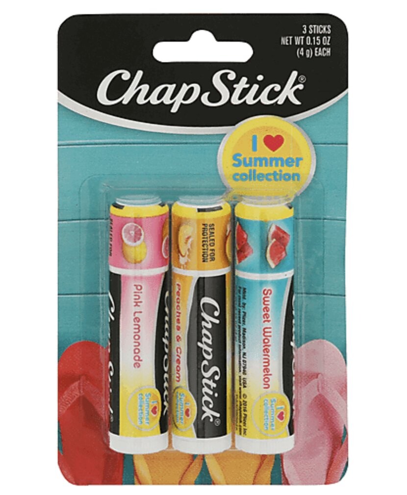 ChapStick, Увлажняющая губная помада, Летняя коллекция, 3 шт
ChapStick, Увлажняющая губная помада, Летняя коллекция, 3 шт