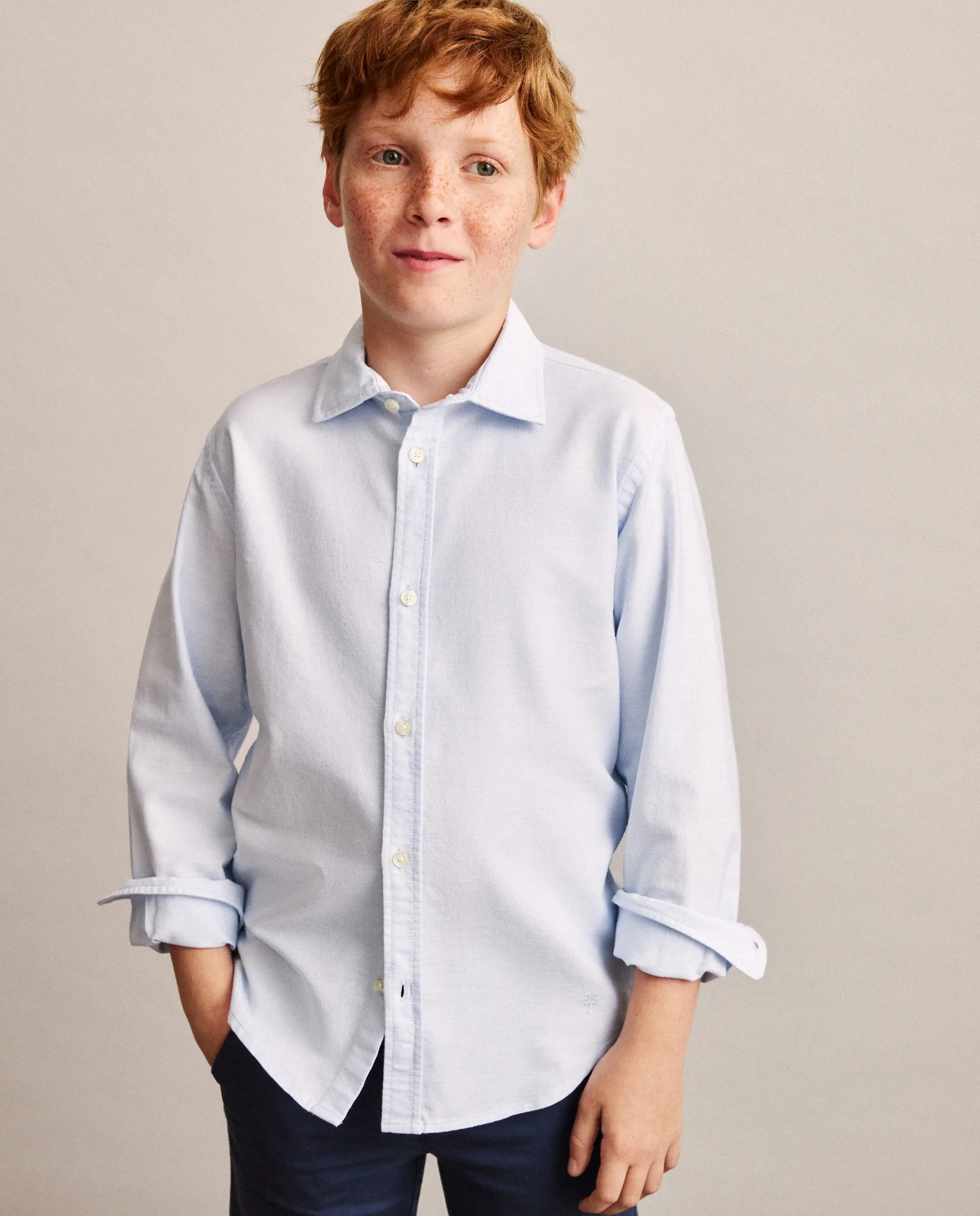Детская однотонная рубашка с длинным рукавом из оксфорда Coconut El Corte Inglés, светло-голубой
Детская однотонная рубашка с длинным рукавом из оксфорда Coconut El Corte Inglés, светло-голубой