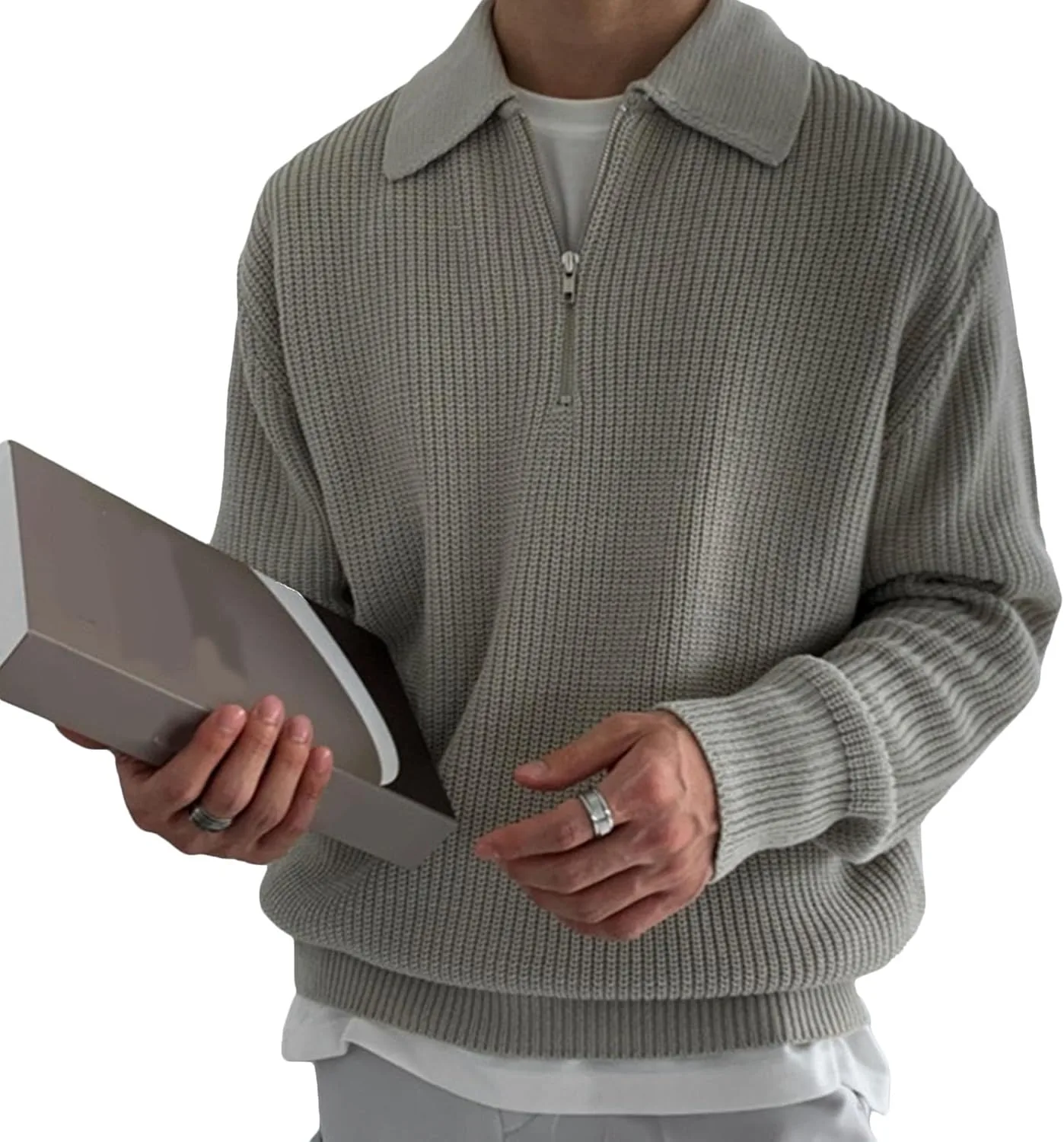 Мужской свитер Boathouse с воротником-поло и рифленой вязкой
Мужской свитер Boathouse с воротником-поло и рифленой вязкой