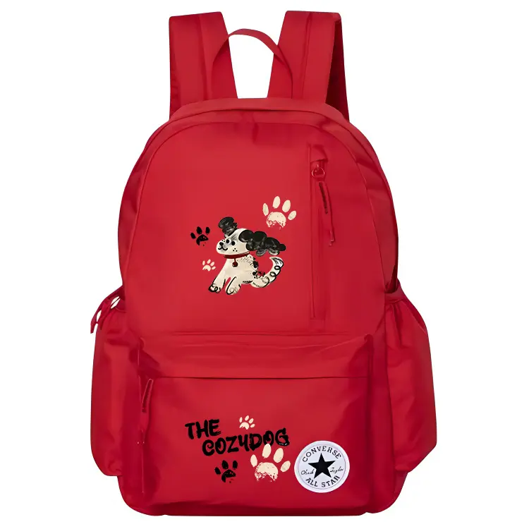 Converse Полиэстеровый рюкзак обычный унисекс красный, Cartoon Puppy 
Converse Полиэстеровый рюкзак обычный унисекс красный, Cartoon Puppy