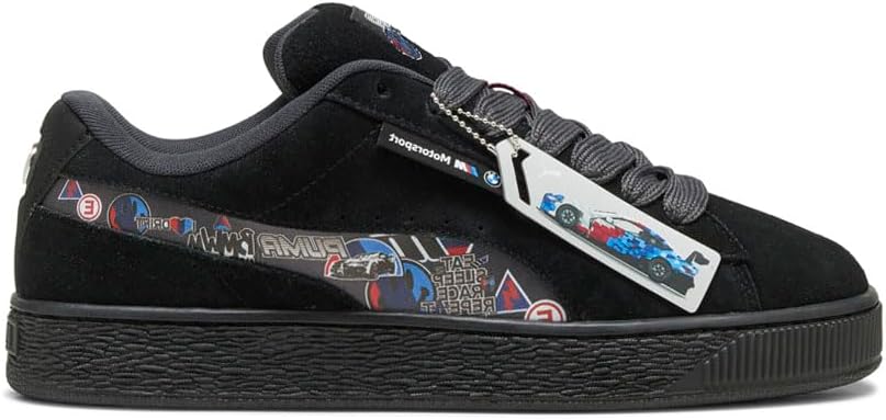 Мужские кроссовки PUMA BMW M Motorsport замшевые с XL наклейкой и шнуровкой, повседневные - черные
Мужские кроссовки PUMA BMW M Motorsport замшевые с XL наклейкой и шнуровкой, повседневные - черные