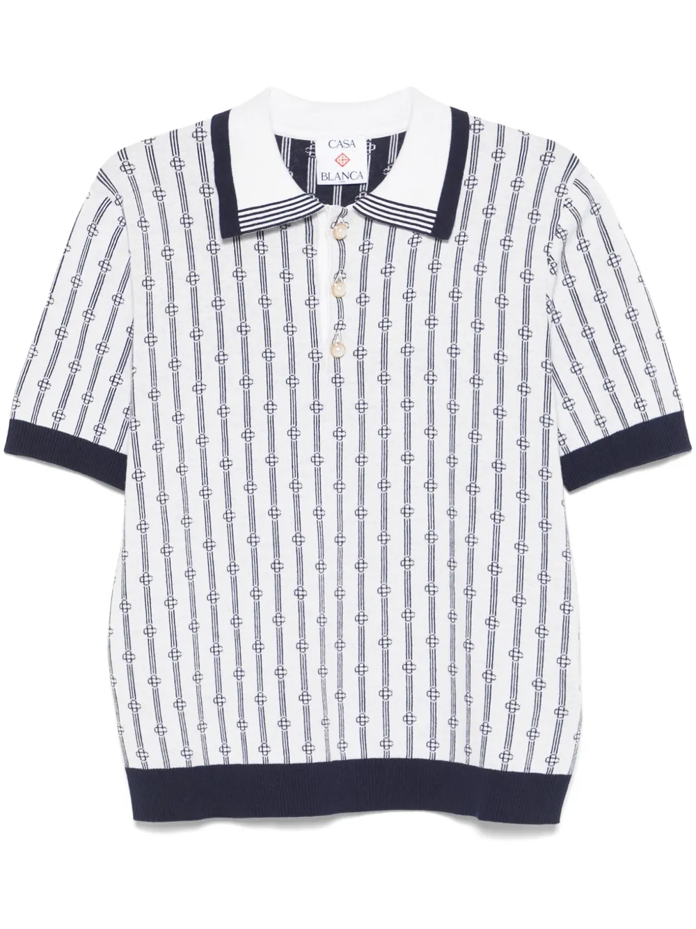 Рубашка поло с монограммой CASABLANCA, белый
Рубашка поло с монограммой CASABLANCA, белый