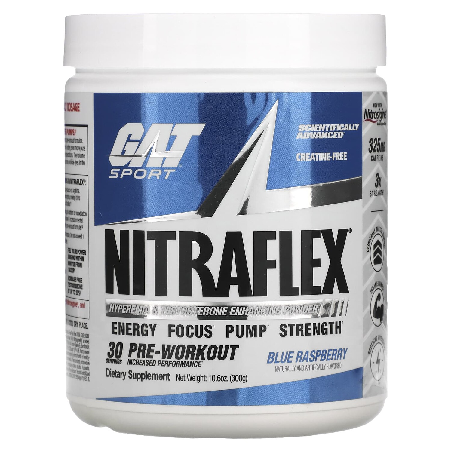 GAT Nitraflex синяя малина 10,6 унц. (300 г)
GAT Nitraflex синяя малина 10,6 унц. (300 г)