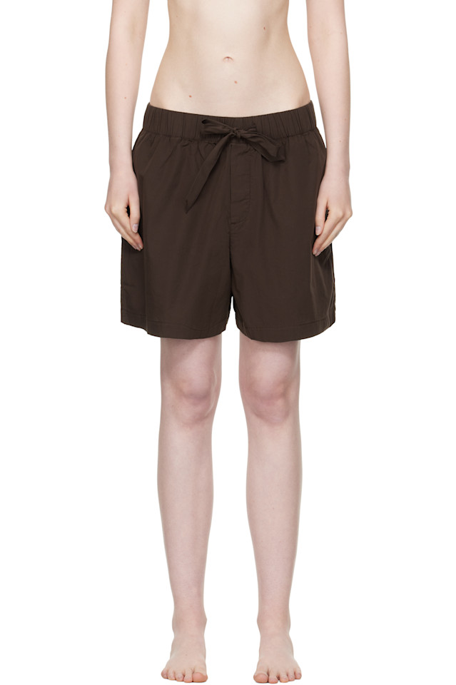 Пижамные шорты из поплина Tekla, коричневый
Пижамные шорты из поплина Tekla, коричневый