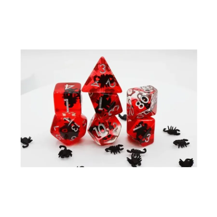 Поликомплект — Скорпион с серебром (7), Dice Sets - Resin/Acrylic - Red, Orange, Yellow, & Pink (Foam Brain Games)
Поликомплект — Скорпион с серебром (7), Dice Sets - Resin/Acrylic - Red, Orange, Yellow, & Pink (Foam Brain Games)