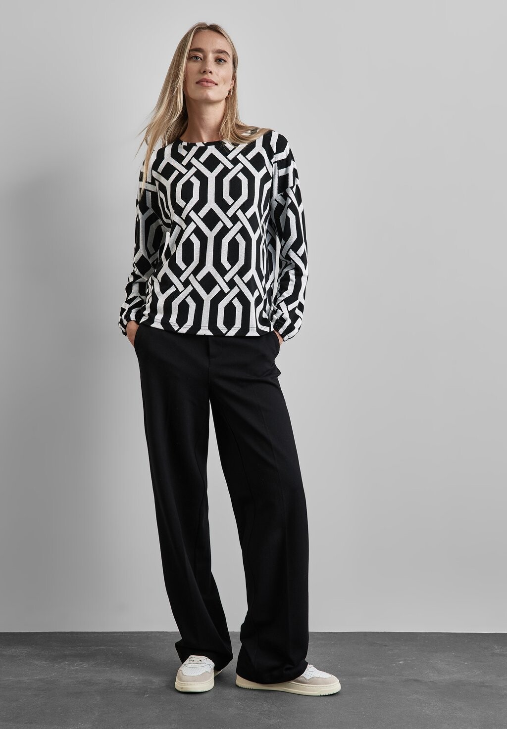 Топ с длинными рукавами Street One, черный
Топ с длинными рукавами Street One, черный