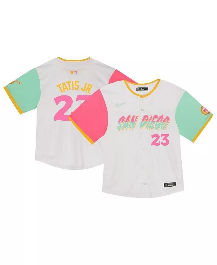 Белое джерси для игроков San Diego Padres City Connect Limited для мальчиков и девочек Fernando Tatis Jr Nike, белый
Белое джерси для игроков San Diego Padres City Connect Limited для мальчиков и девочек Fernando Tatis Jr Nike, белый