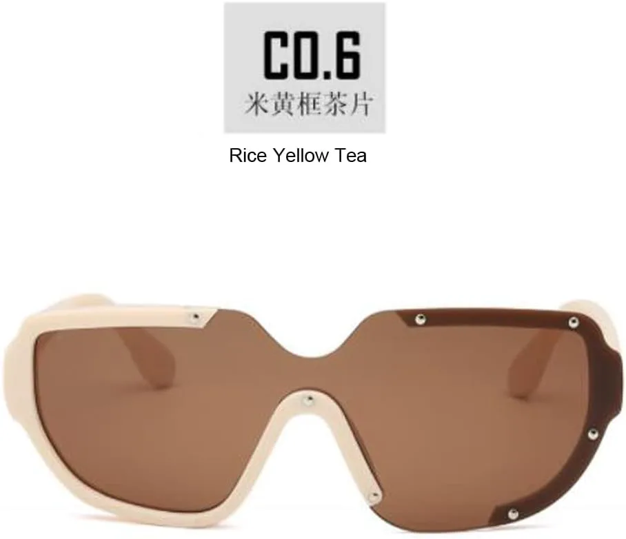 Солнцезащитные очки унисекс с интегрированными боковыми заклепками из поликарбоната, защита от ультрафиолета, цельная конструкция PUB, Rice Yellow Frame Tea Flakes
Солнцезащитные очки унисекс с интегрированными боковыми заклепками из поликарбоната, защита от ультрафиолета, цельная конструкция PUB, Rice Yellow Frame Tea Flakes