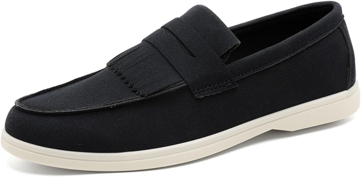 Мужские туфли-лоферы из замши с кисточками, без шнуровки, легкие с плоским каблуком, низким верхом и круглым носком, мягкие, с противоскользящей подошвой, повседневные пенни-лоферы для официального бизнеса и свадеб Qwuieoin, синий
Мужские туфли-лоферы из замши с кисточками, без шнуровки, легкие с плоским каблуком, низким верхом и круглым носком, мягкие, с противоскользящей подошвой, повседневные пенни-лоферы для официального бизнеса и свадеб Qwuieoin, синий