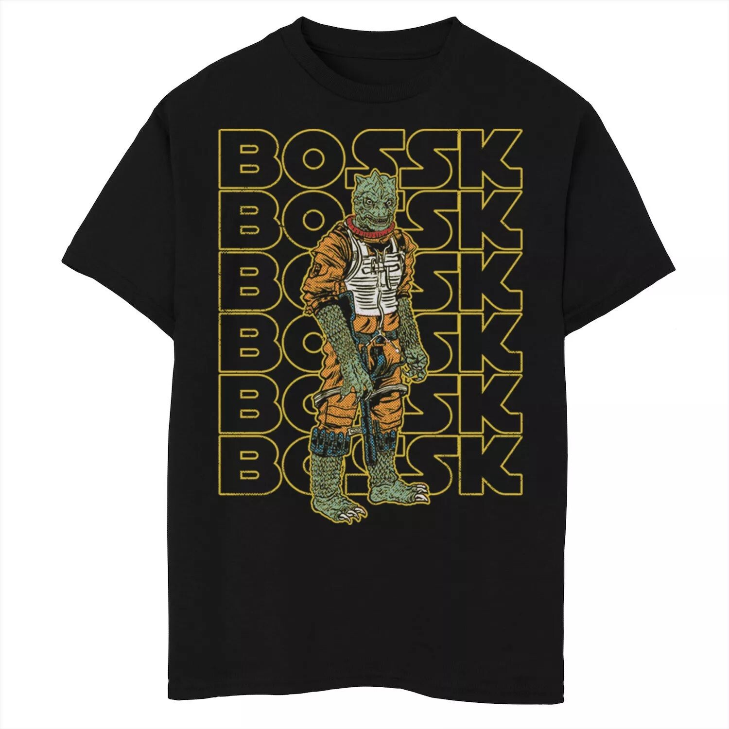 Футболка с графическим рисунком «Звездные войны Босск» для мальчиков 8–20 лет Star Wars, черный