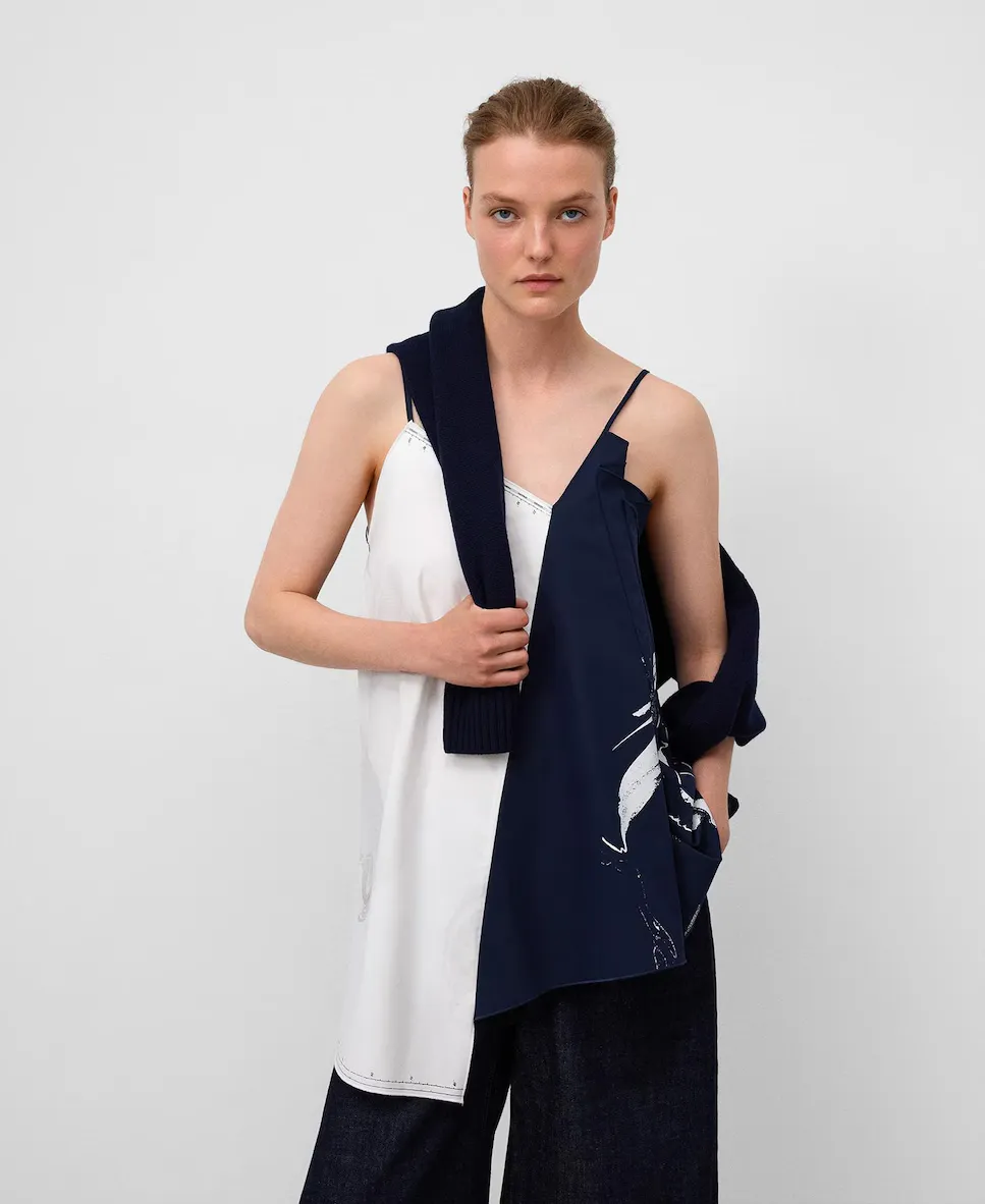 Женский асимметричный комбинированный топ Adolfo Dominguez, синий
Женский асимметричный комбинированный топ Adolfo Dominguez, синий