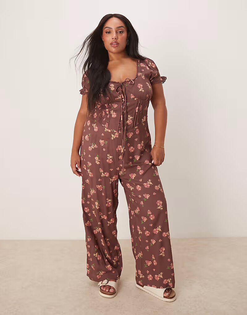 Комбинезон с корсетом и отделкой из крученого кружева ASOS DESIGN Curve с лиловым цветочным принтом
Комбинезон с корсетом и отделкой из крученого кружева ASOS DESIGN Curve с лиловым цветочным принтом