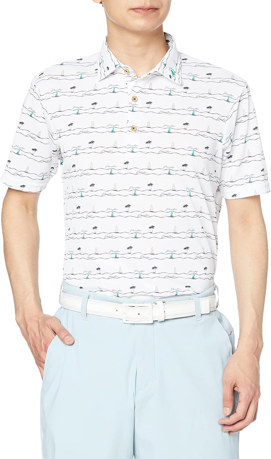 Мужская рубашка для гольфа Paradiso 3SY04A, с коротким рукавом, воротником-стойкой и укороченным воротником Paradise, белый
Мужская рубашка для гольфа Paradiso 3SY04A, с коротким рукавом, воротником-стойкой и укороченным воротником Paradise, белый