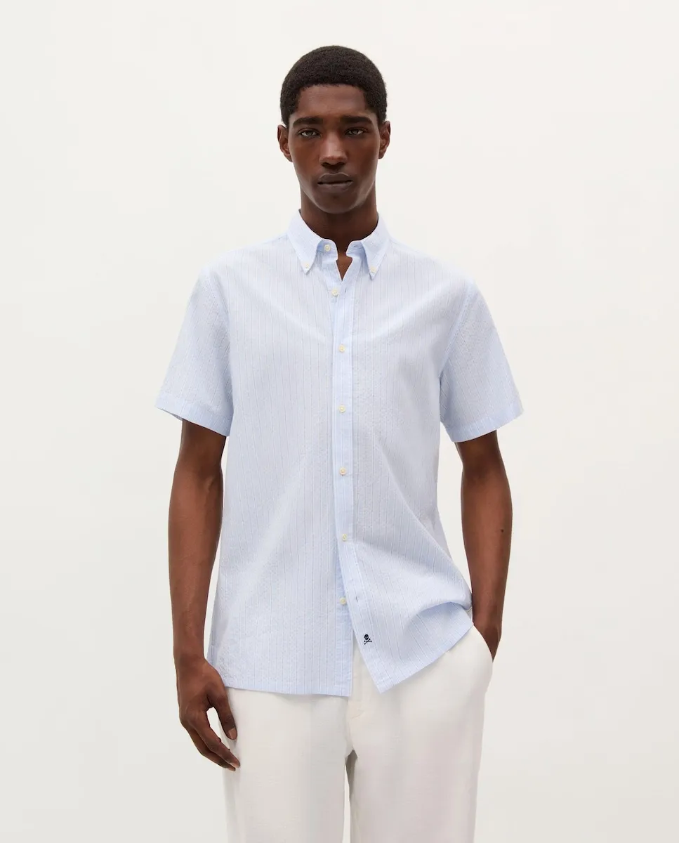 Мужская рубашка с коротким рукавом Scalpers, светло-голубой
Мужская рубашка с коротким рукавом Scalpers, светло-голубой