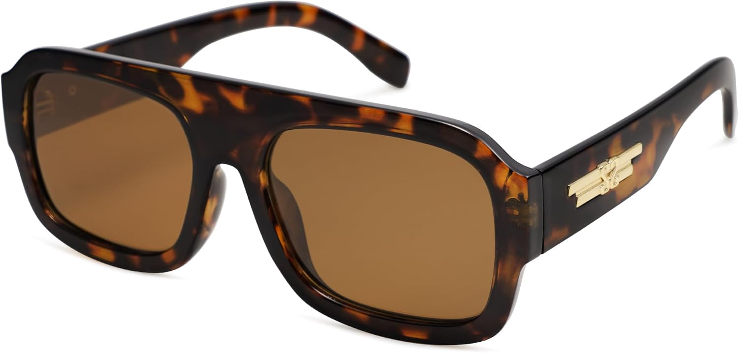 SOJOS Модные квадратные солнцезащитные очки-авиаторы для женщин и мужчин, поляризованные, с плоской верхней частью, дизайнерские, с защитой от УФ-излучения UV400, модель SJ2281, Multicolor
SOJOS Модные квадратные солнцезащитные очки-авиаторы для женщин и мужчин, поляризованные, с плоской верхней частью, дизайнерские, с защитой от УФ-излучения UV400, модель SJ2281, Multicolor