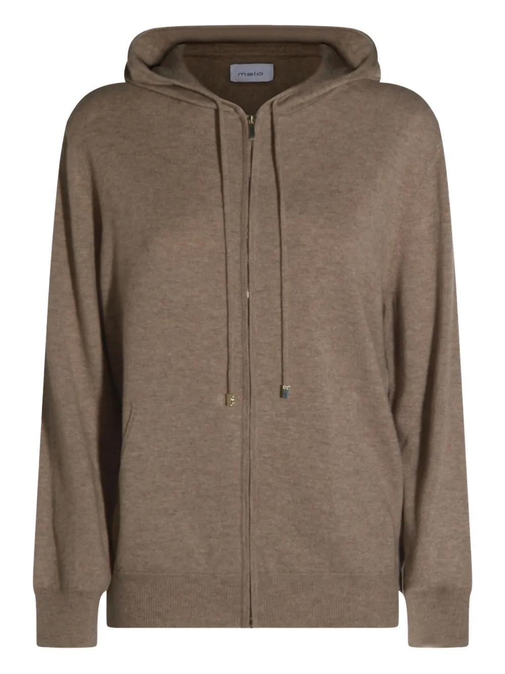 Хлопковая толстовка с капюшоном на молнии Malo, коричневый
Хлопковая толстовка с капюшоном на молнии Malo, коричневый