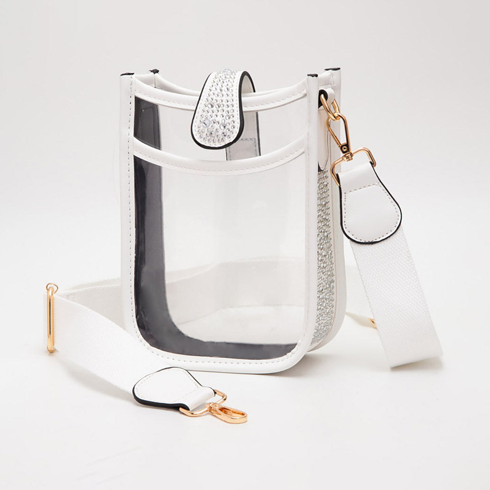 Блестящая стеганая искусственная кожа прозрачная мини-сумка через плечо FASHNZFAB, белый
Блестящая стеганая искусственная кожа прозрачная мини-сумка через плечо FASHNZFAB, белый