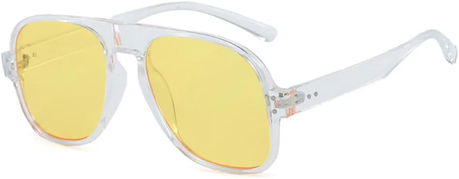 Мужские солнцезащитные очки в стиле ретро, конфетные оттенки, защита от УФ-излучения UV400; женские солнцезащитные очки с заклепками TKKTLLT, Transparent Yellow
Мужские солнцезащитные очки в стиле ретро, конфетные оттенки, защита от УФ-излучения UV400; женские солнцезащитные очки с заклепками TKKTLLT, Transparent Yellow