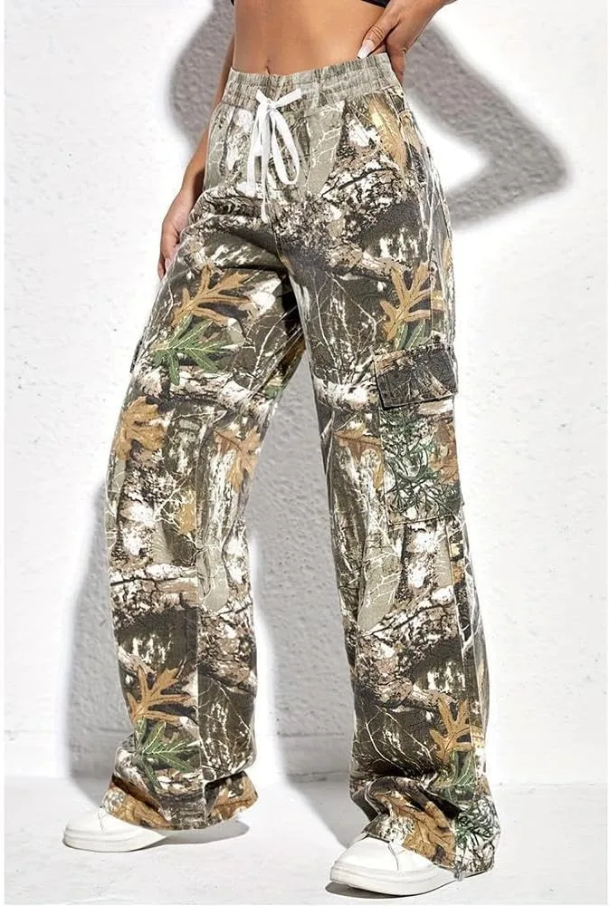 Высокие широкие камуфляжные штаны casual Y2K с эластичным поясом
Высокие широкие камуфляжные штаны casual Y2K с эластичным поясом