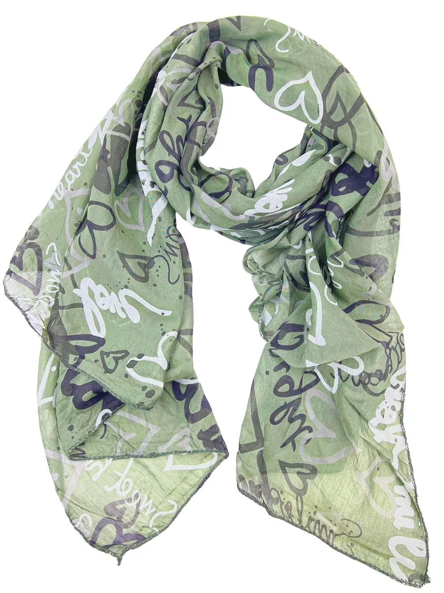 COLLEZIONE ALESSANDRO модный шарф "Love", производство Италия, с содержанием шелка, хаки
COLLEZIONE ALESSANDRO модный шарф "Love", производство Италия, с содержанием шелка, хаки