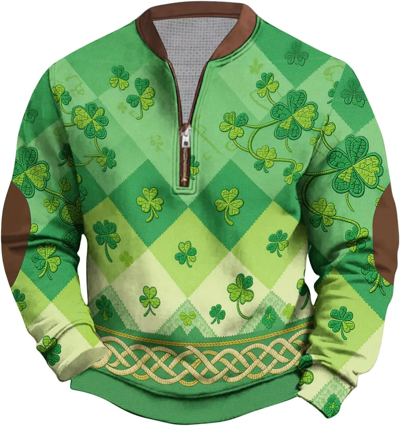 Свитшот St Paddys Day мужской 2026, с длинным рукавом и принтом Shamrock Clover, 1/4 Zip
Свитшот St Paddys Day мужской 2026, с длинным рукавом и принтом Shamrock Clover, 1/4 Zip