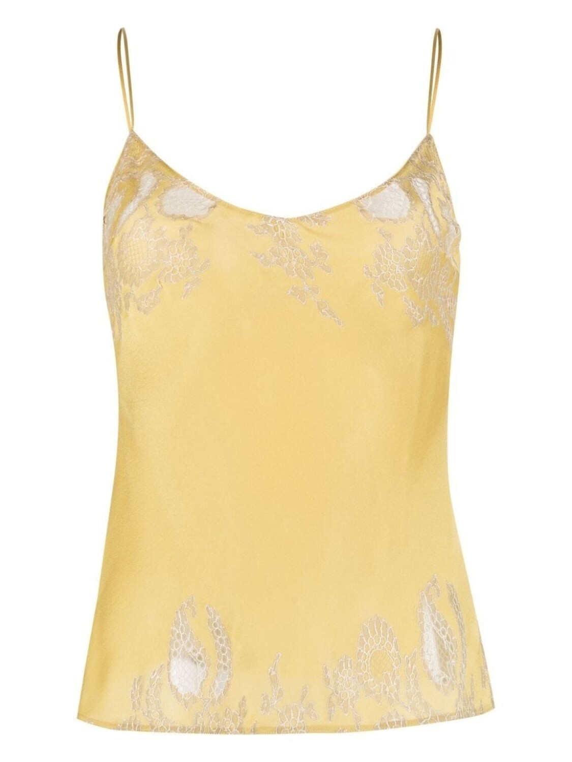 Carine Gilson шелковый топ на бретелях с кружевом, желтый
Carine Gilson шелковый топ на бретелях с кружевом, желтый