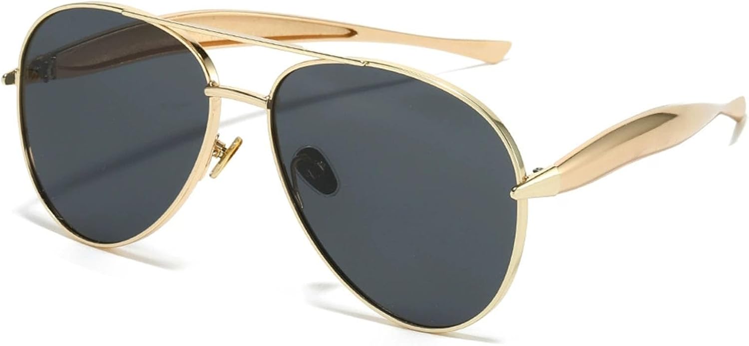 Женские солнцезащитные очки с двойной перемычкой, овальной формы, металлической оправой, защитой от УФ-излучения UV400, модные ретро-очки для вождения, путешествий и пляжа Bubmari, A
Женские солнцезащитные очки с двойной перемычкой, овальной формы, металлической оправой, защитой от УФ-излучения UV400, модные ретро-очки для вождения, путешествий и пляжа Bubmari, A