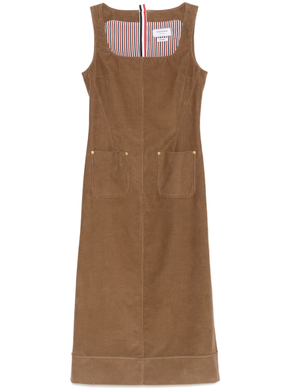 Вельветовое платье миди THOM BROWNE, коричневый
Вельветовое платье миди THOM BROWNE, коричневый