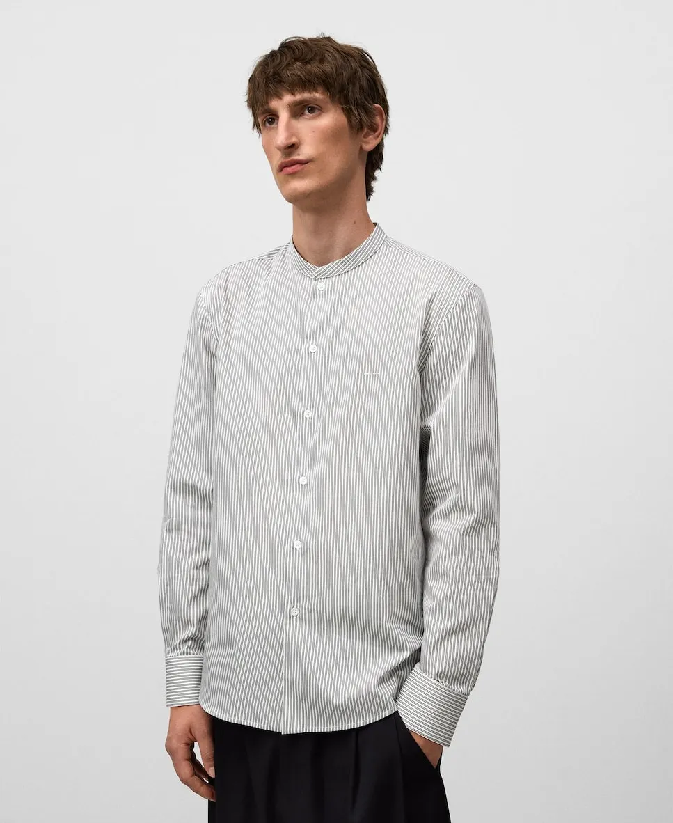 Мужская рубашка в полоску с воротником стойкой Adolfo Dominguez, зеленый
Мужская рубашка в полоску с воротником стойкой Adolfo Dominguez, зеленый