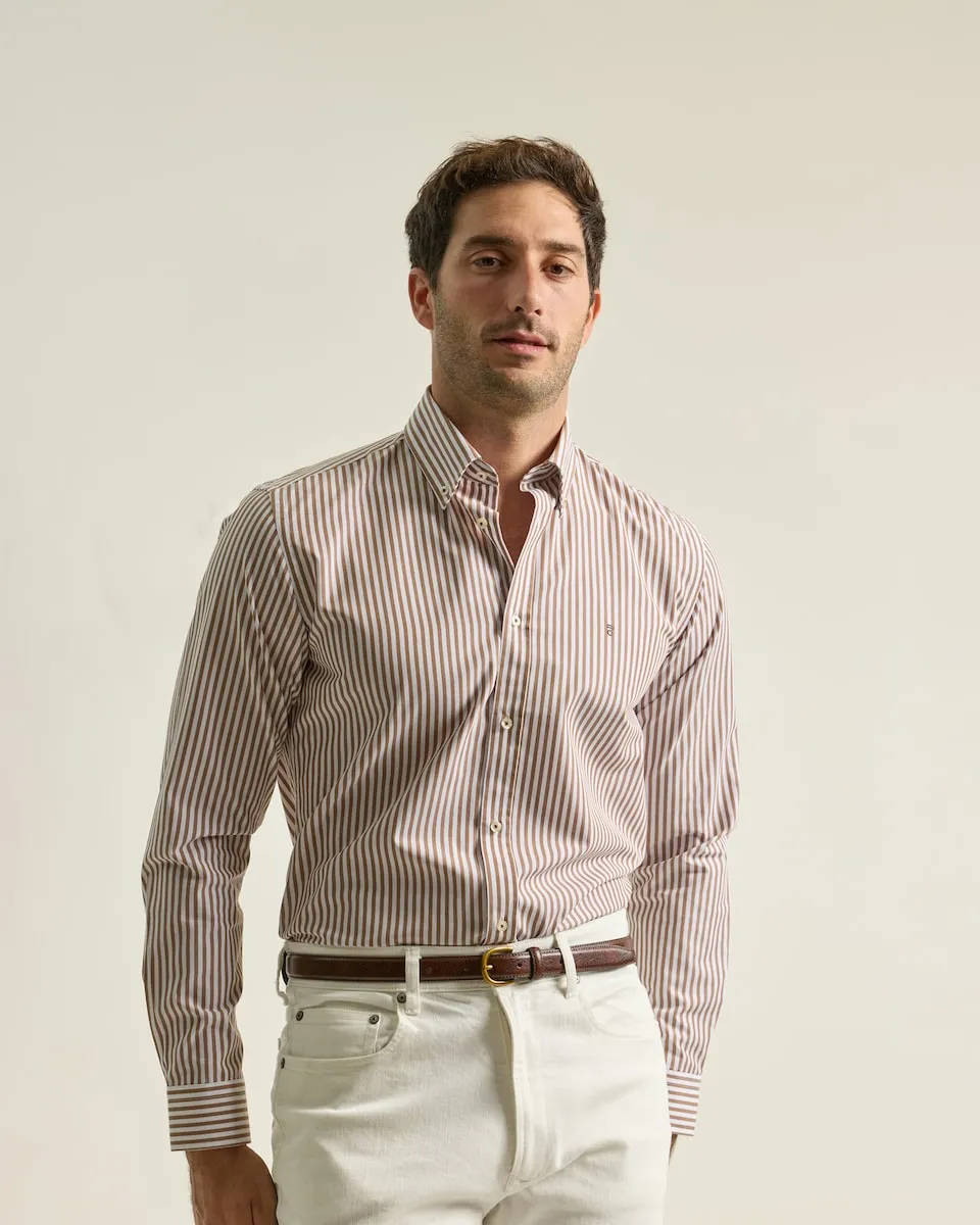 Мужская повседневная рубашка из поплина в полоску цвета ириски PuroEgo, красный
Мужская повседневная рубашка из поплина в полоску цвета ириски PuroEgo, красный