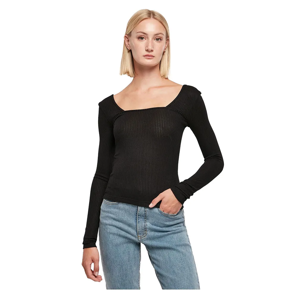 Лонгслив Urban Classics Rib Squared Neckline, черный
Лонгслив Urban Classics Rib Squared Neckline, черный
