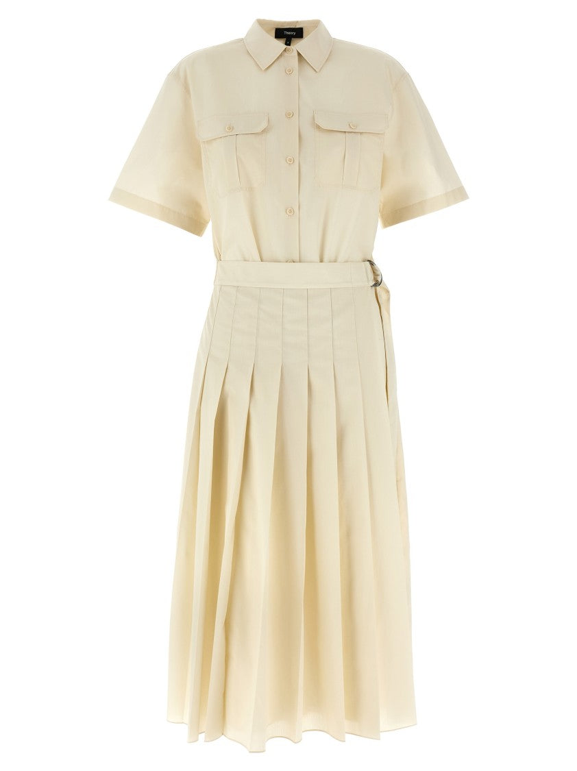 Макси-платье-рубашка с плиссированной юбкой Theory, Neutrals
Макси-платье-рубашка с плиссированной юбкой Theory, Neutrals